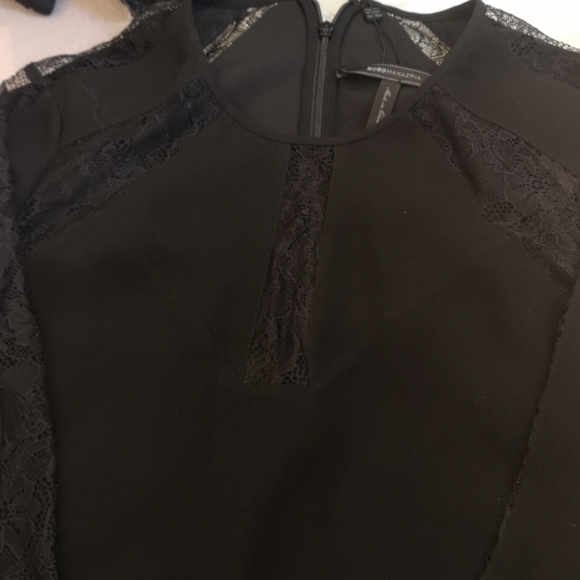 BCBGMaxAzaria Long Sleeve Midi Lace Dress - Picture 4 of 9